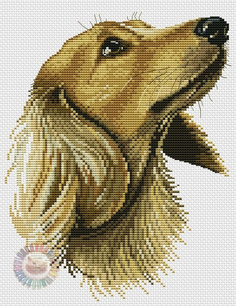 Red dog Cross Stitch Pattern (PDF + XSD)