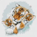 Tigress and cubs  Cross Stitch Pattern (PDF + XSD)