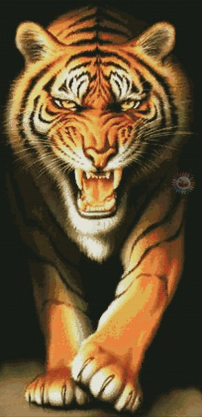 Tiger Portrait Cross Stitch Pattern (PDF + XSD)