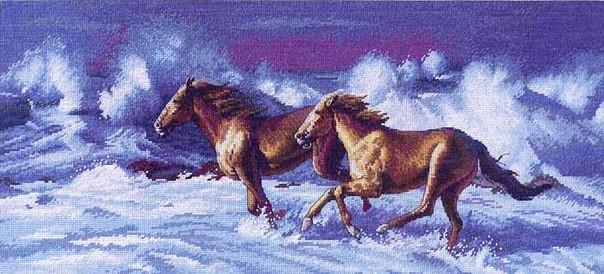 Running Horses Cross Stitch Pattern (PDF + XSD)