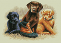 Puppies Cross Stitch Pattern (PDF + XSD)