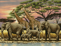 Elephants and giraffes Cross Stitch Pattern (PDF + XSD)