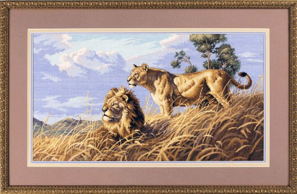 Lion and lioness Cross Stitch Pattern (PDF + XSD)