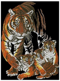 Tigress and cubs Cross Stitch Pattern (PDF + XSD)