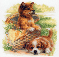 Puppies Cross Stitch Pattern (PDF + XSD)