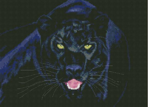 Panther Cross Stitch Pattern (PDF + XSD)