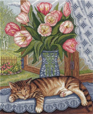 Sleeping kitten Cross Stitch Pattern (PDF + XSD)