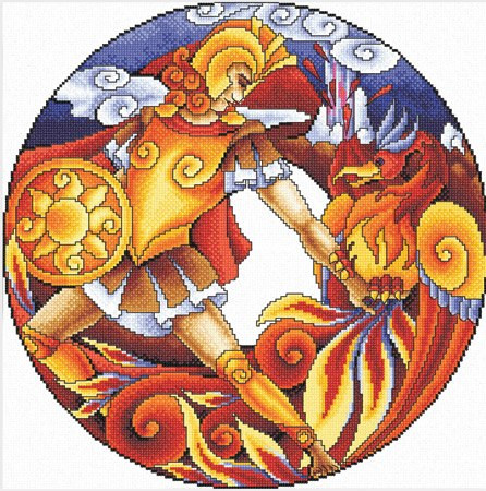 Fire Cross Stitch Pattern (PDF + XSD)