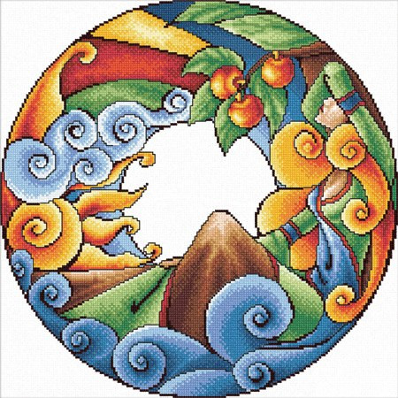 Earth Cross Stitch Pattern (PDF + XSD)
