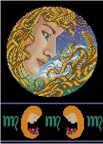 Virgo Cross Stitch Pattern (PDF + XSD)