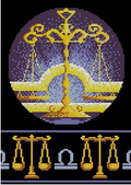Libra Cross Stitch Pattern (PDF + XSD)