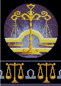 Libra Cross Stitch Pattern (PDF + XSD)