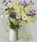 Bouquet of Wildflowers Cross Stitch Pattern (PDF + XSD)