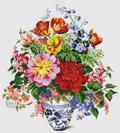 Peonies Cross Stitch Pattern (PDF + XSD)