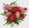Peony Wreath Cross Stitch Pattern (PDF + XSD)