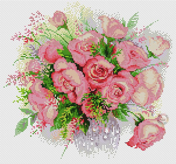 Wild Roses Cross Stitch Pattern (PDF + XSD)