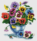 Pansies Cross Stitch Pattern (PDF + XSD)