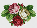 Blooming Roses Cross Stitch Pattern (PDF + XSD)