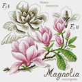Magnolia Cross Stitch Pattern (PDF + XSD)