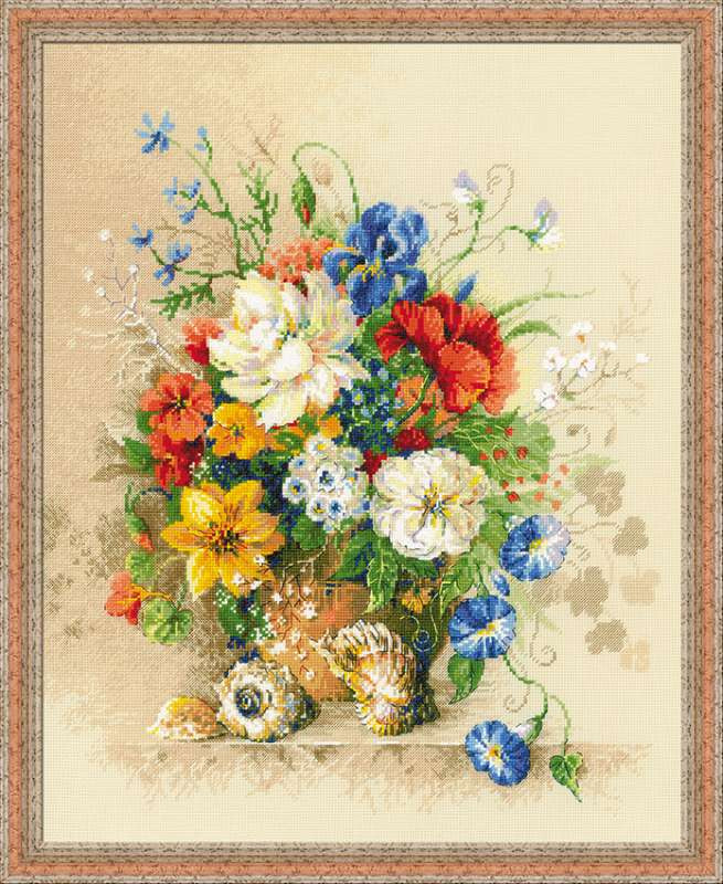 Field Flowers Cross Stitch Pattern (PDF + XSD)
