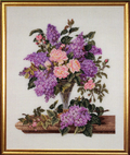 Lilac + roses Cross Stitch Pattern (PDF + XSD)