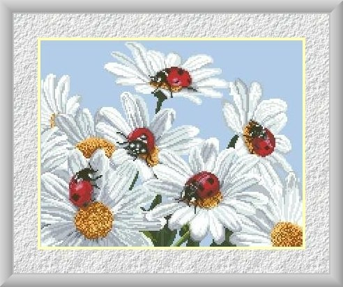 White Chamomile Cross Stitch Pattern (PDF + XSD)