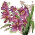 Orchid Bloom Cross Stitch Pattern (PDF + XSD)