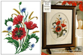 Crimson Poppies Cross Stitch Pattern (PDF + XSD)