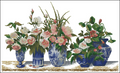Flowers in a pot Cross Stitch Pattern (PDF + XSD)
