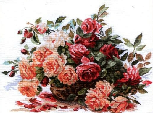 Summer Roses Cross Stitch Pattern (PDF + XSD)