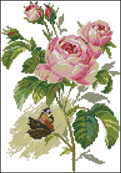 Velvet Roses Cross Stitch Pattern (PDF + XSD)