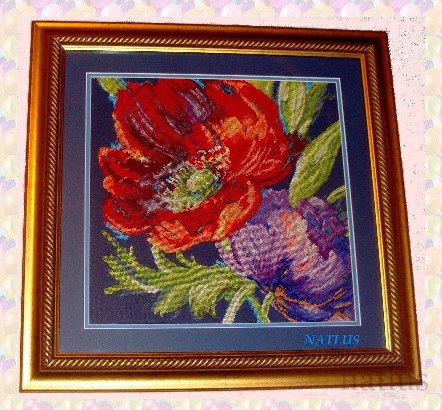 Scarlet Poppy Cross Stitch Pattern (PDF + XSD)