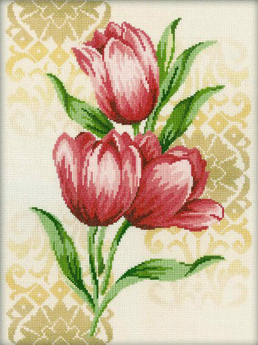 Red Tulips Cross Stitch Pattern (PDF + XSD)