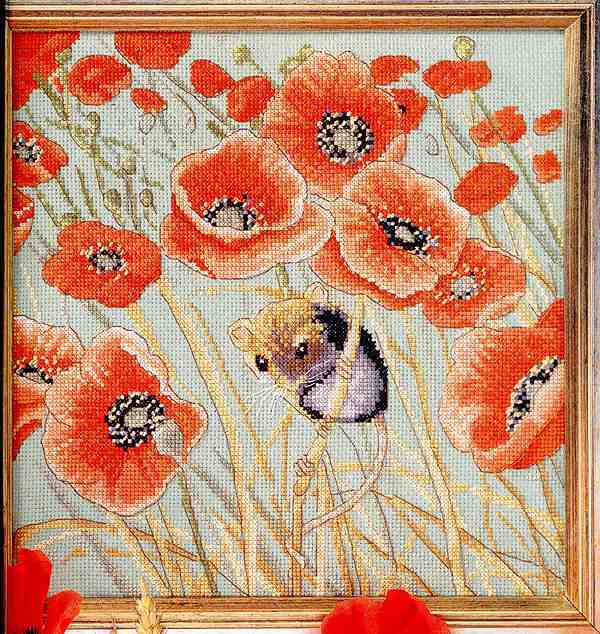 Field of Poppies Cross Stitch Pattern (PDF + XSD)