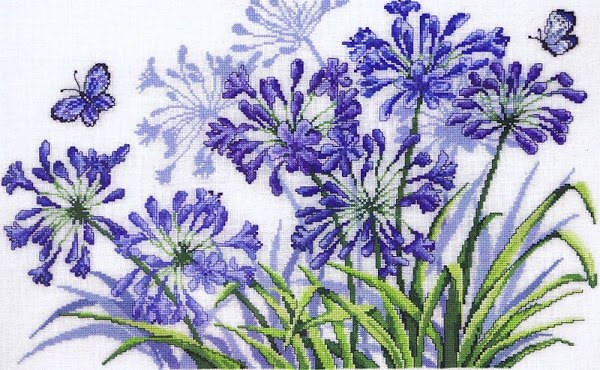 Agapanthus Cross Stitch Pattern (PDF + XSD)