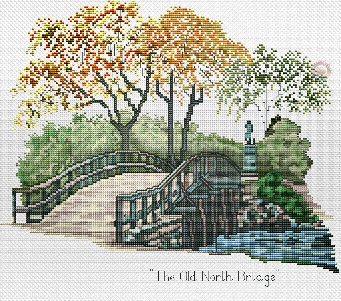Old Bridge Cross Stitch Pattern (PDF + XSD)