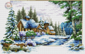 Winter Landscape Cross Stitch Pattern (PDF + XSD)