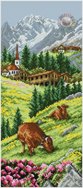 Alpine Landscape Cross Stitch Pattern (PDF + XSD)