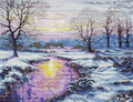 Winter Sunset Cross Stitch Pattern (PDF + XSD)