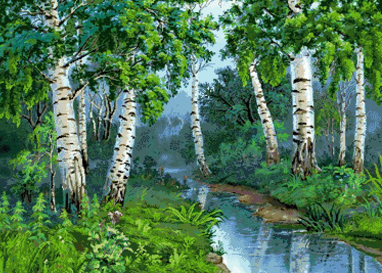 Birch Grove Cross Stitch Pattern (PDF + XSD)