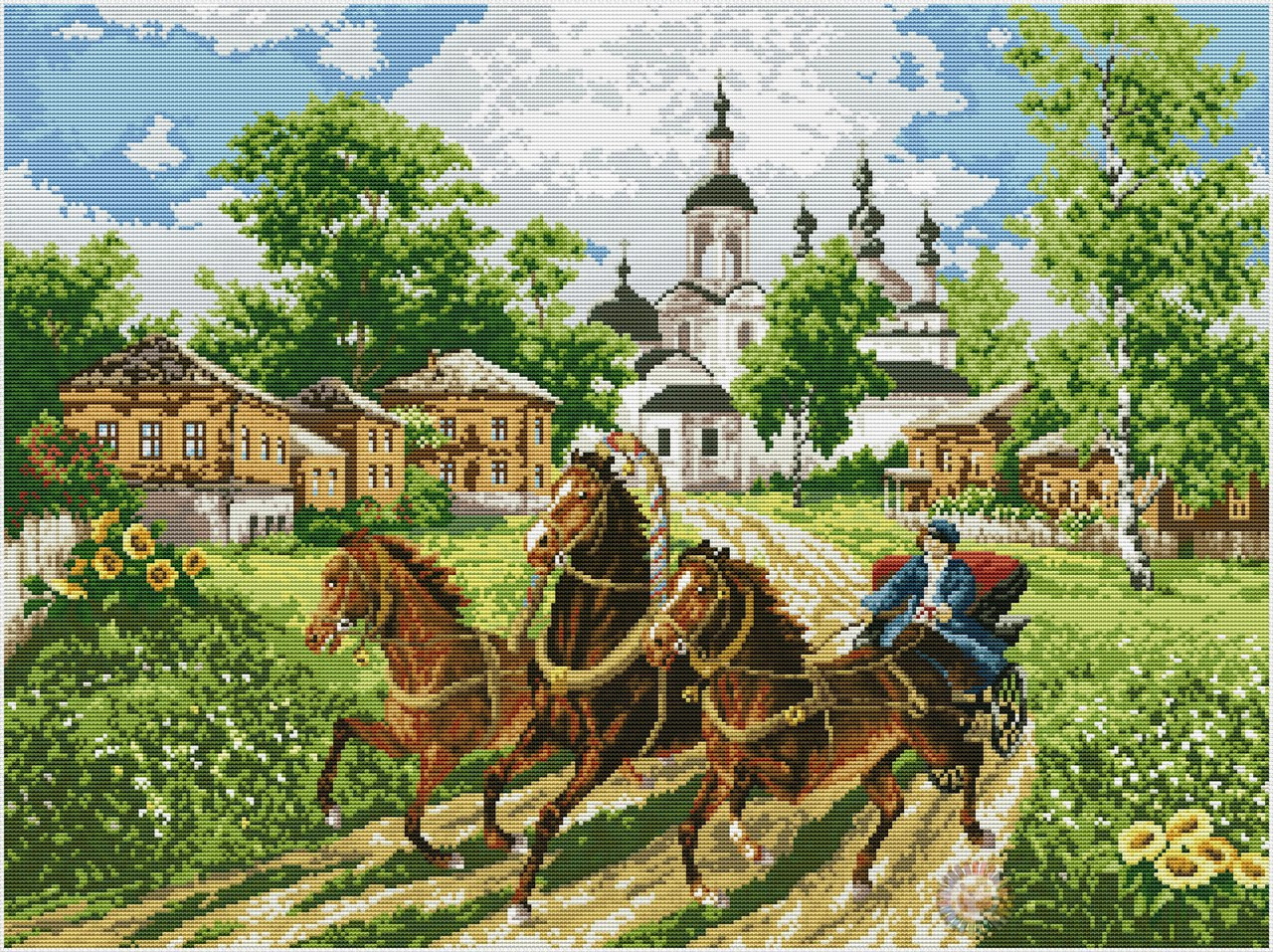 Burgundy Cross Stitch Pattern (PDF + XSD)