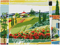 Landscape with Poppies Cross Stitch Pattern (PDF + XSD)