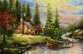 Mountain Landscape Cross Stitch Pattern (PDF + XSD)