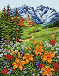 Alpine Meadow Cross Stitch Pattern (PDF + XSD)
