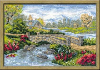 Bridge over the River Cross Stitch Pattern (PDF + XSD)