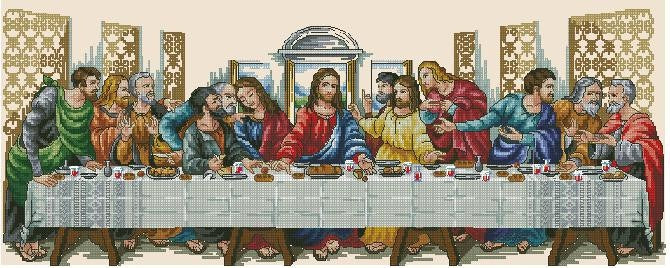 The Last Supper Cross Stitch Pattern (PDF + XSD)
