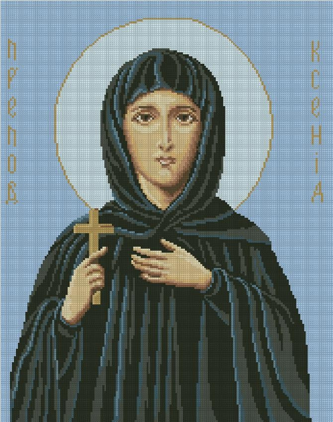 Venerable Xenia Cross Stitch Pattern (PDF + XSD)