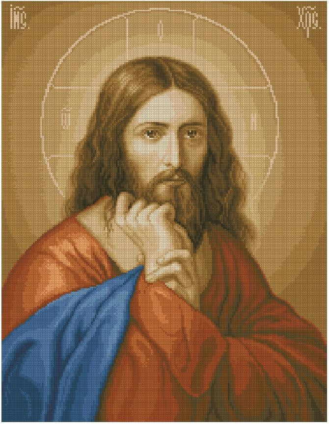 Savior Cross Stitch Pattern (PDF + XSD)