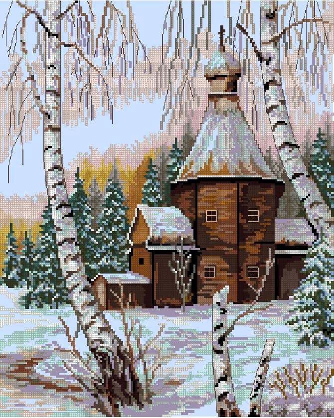 Church in the Morning Cross Stitch Pattern (PDF + XSD)