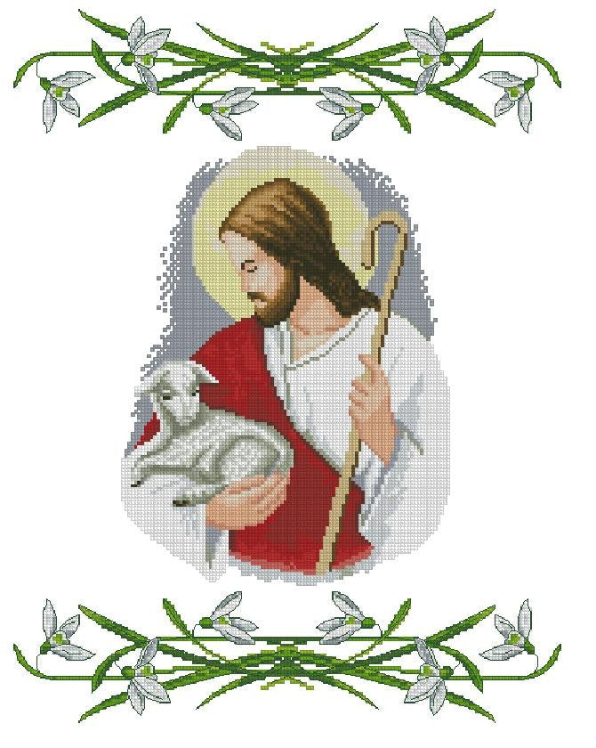 Jesus the Savior Cross Stitch Pattern (PDF + XSD)